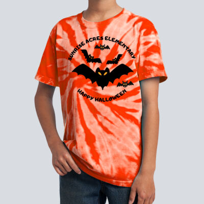 Youth Tie-Dye T-Shirt - Fall Holidays - Bats Thumbnail