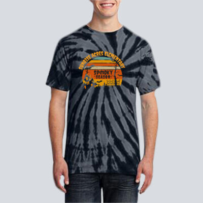 Adult Tie-Dye T-Shirt - Fall Holidays - Haunted House Thumbnail