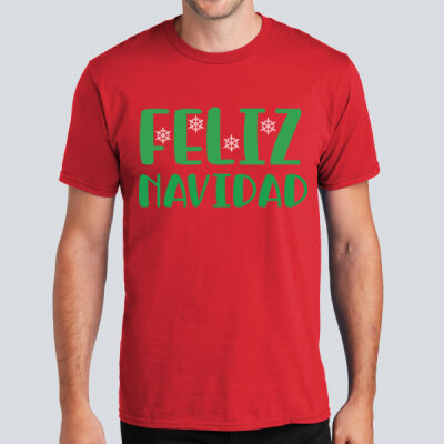 Adult T-Shirt - Winter Holidays - Feliz Navidad - Green Thumbnail