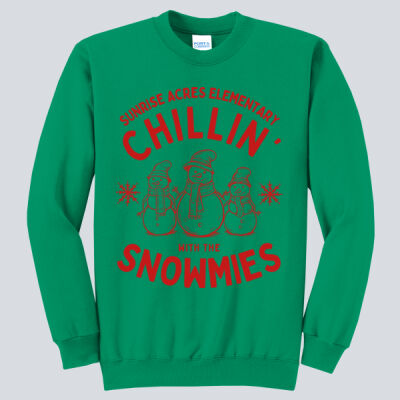 Adult Crewneck - Winter Holidays - Chillin' - Red Thumbnail