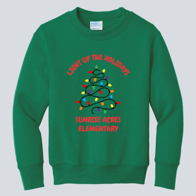 Youth Crewneck - Winter Holidays - Light Up - Red Thumbnail