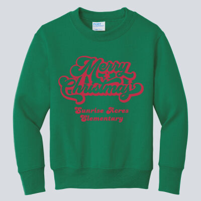Youth Crewneck - Winter Holidays - Merry Christmas - Red Thumbnail