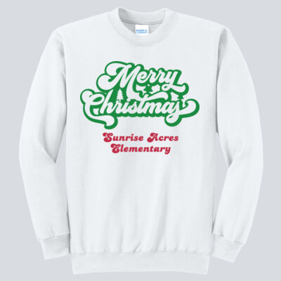 Adult Crewneck - Winter Holidays - Merry Christmas - Green & Red Thumbnail