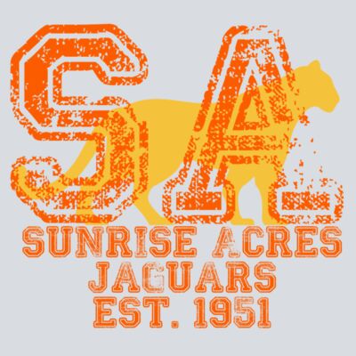 Distressed Varsity SA with Jaguar - Orange Thumbnail